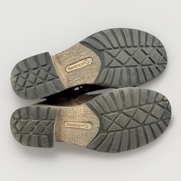 Baretraps Sophy Brown Riding Boots Women’s 7.5M Faux Leather Tall Zip Equestrian - Picture 6 of 9